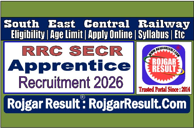 Railway SECR Raipur Apprentices Online Form 2026