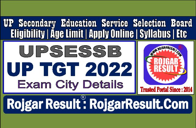 UP TGT 2022 Exam City Details 2026