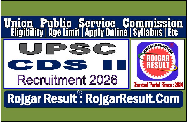 UPSC CDS II Online Form 2026 for 451 Post