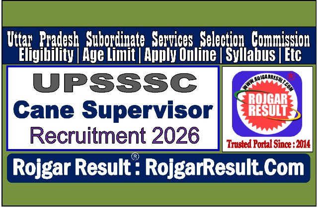 UPSSSC Cane Supervisor Online Form 2026