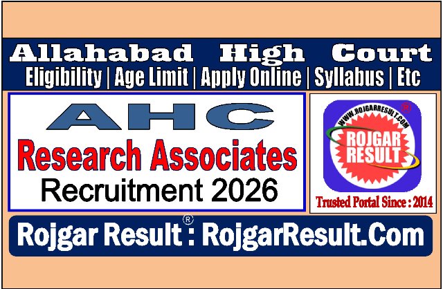 Allahabad High Court Research Associates Online Form 2026