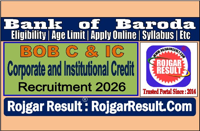 BOB Corporate and Institutional Credit Online Form 2026