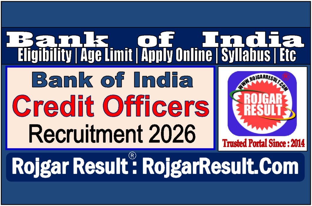 Bank of India Credit Officers Online Form 2026 for 779 Post
