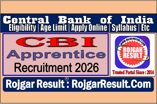 CBI Apprentice Online Form 2026
