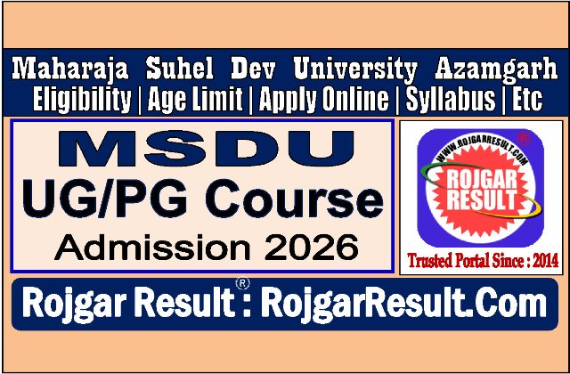 Maharaja Suhel Dev University Azamgarh Admission 2026
