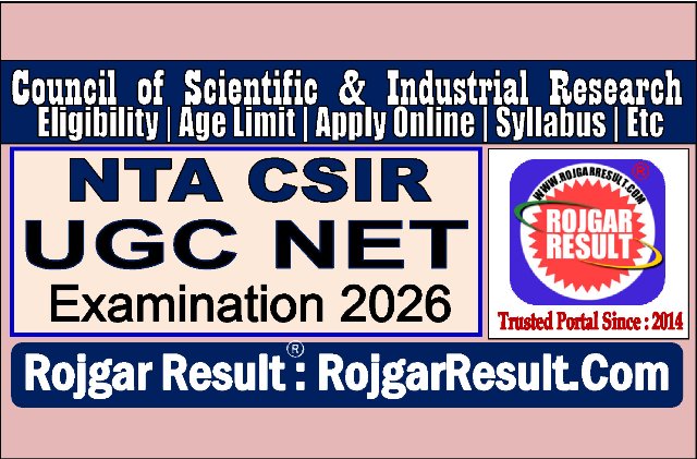 NTA CSIR UGC NET June 2026 Online Form
