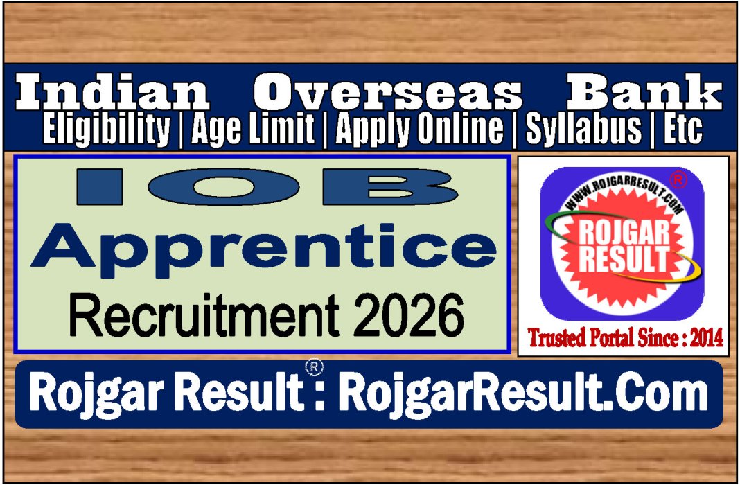 Indian Overseas Bank Apprentice Online Form 2026 for 750 Post