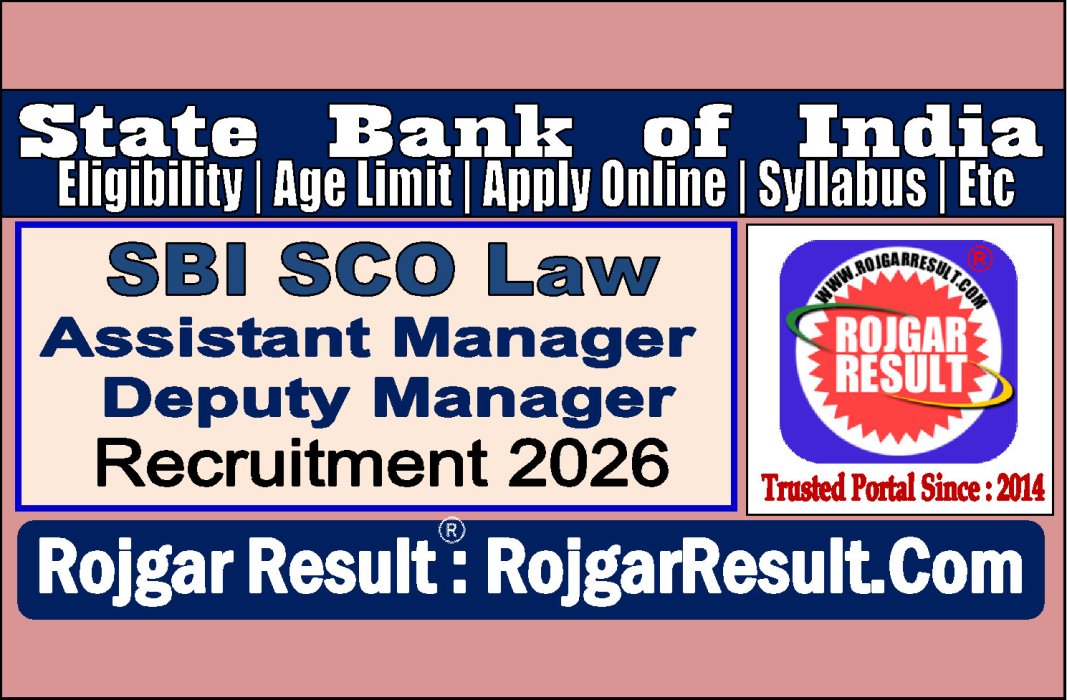 SBI SCO Law Online Form 2026
