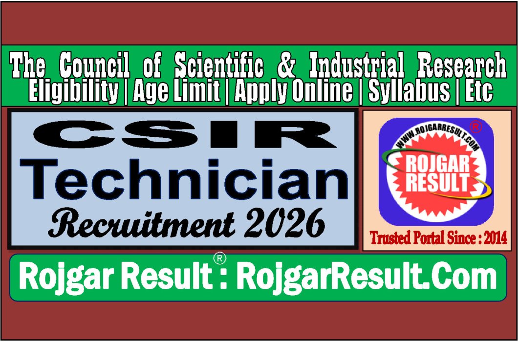 CSIR Technician Online Form 2026