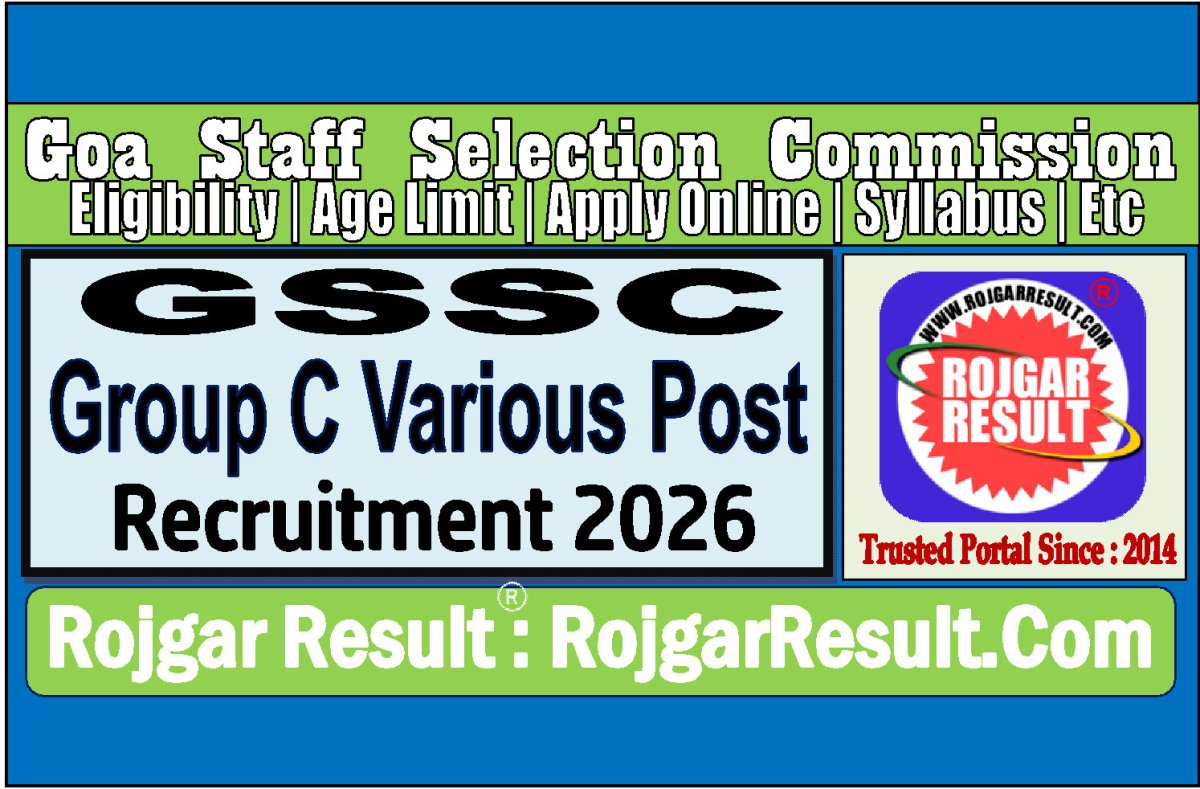 GSSC Group C Various Post Online Form 2026