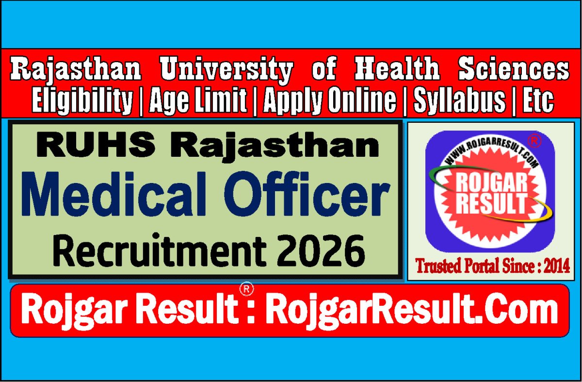 RUHS Medical Officer Online Form 2026