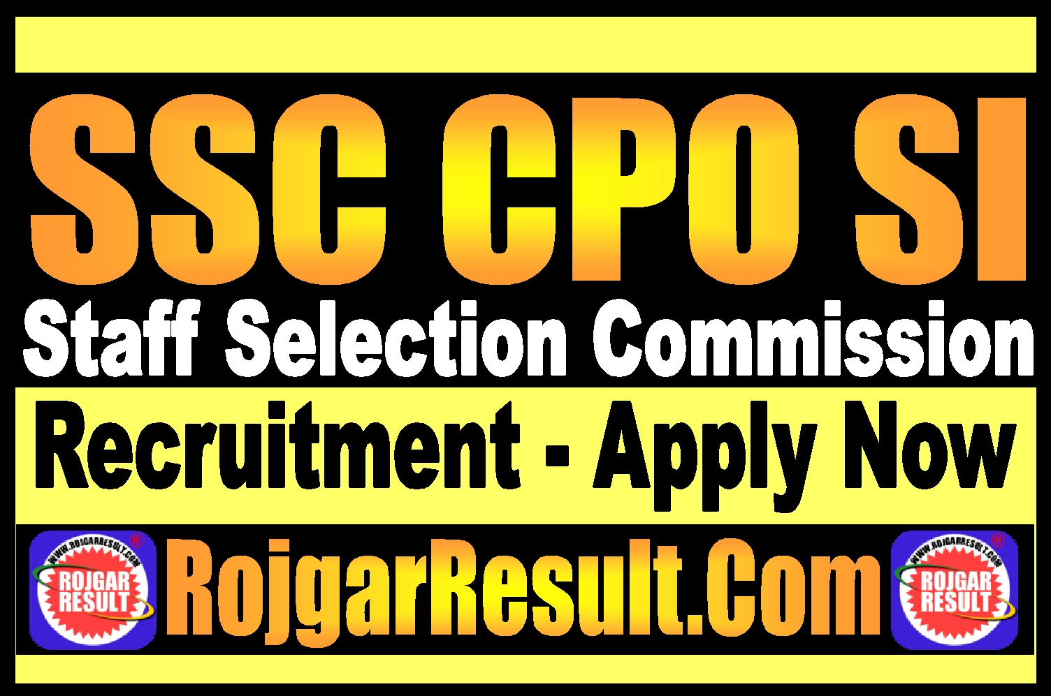 SSC CPO SI Recruitment 2026