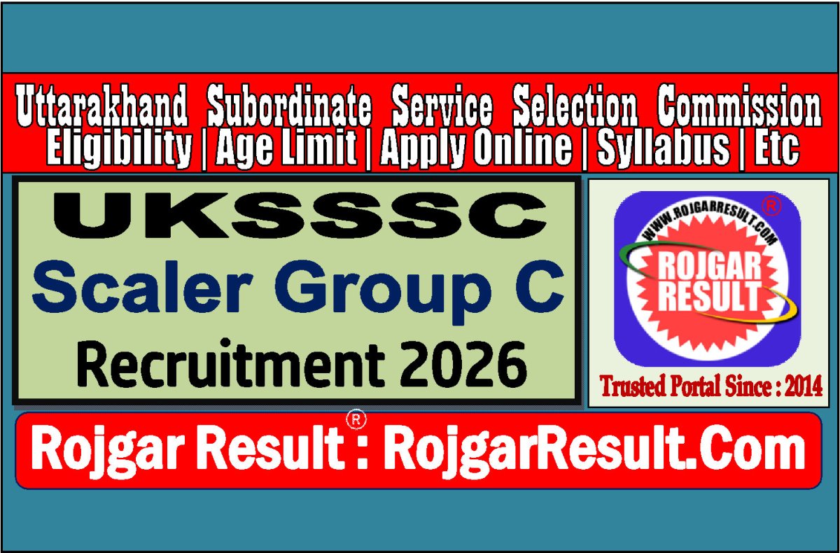 UKSSSC Scaler Group C Online Form 2026
