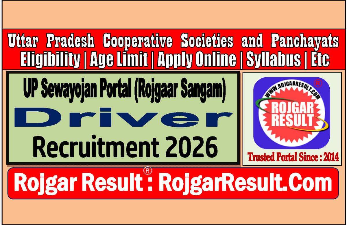 UP Cooperative Societies and Panchayat Driver Online Form 2026